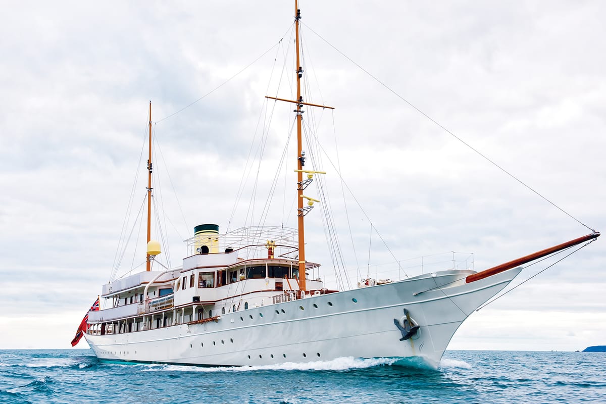 Haida 1929 underway during sea trials in Falmouth Bay following her restoration.