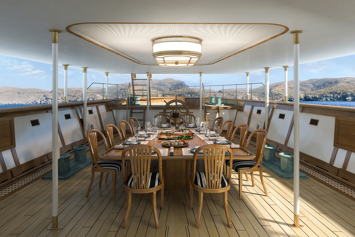 Artist's rendering of designs for the outdoor dining area