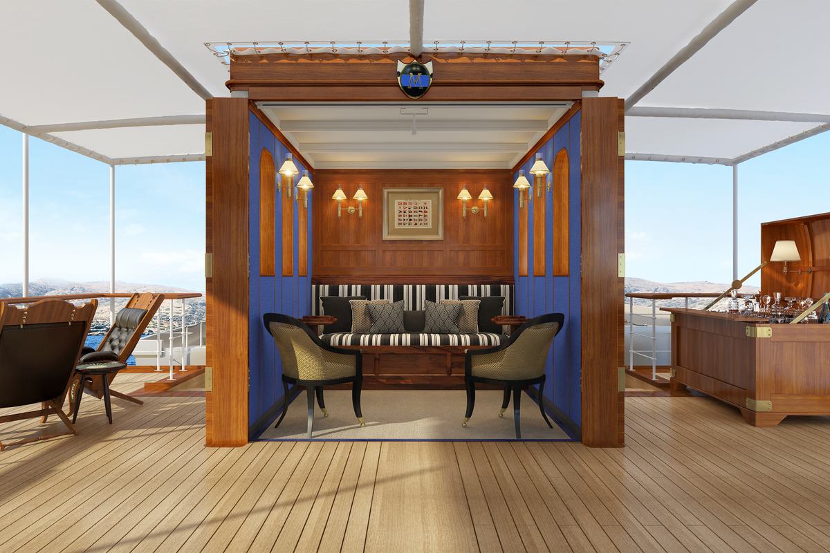 Artisit's rendering showing designs for the upper deck